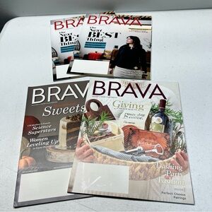 Lot Of 4 - BRAVA Lifestyle Magazines- Women + Style + Substance
